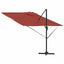 Roma Parasol Rød 286 x 284 x 265 cm Aluminium og Polyester