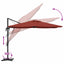 Roma Parasol Rød 286 x 284 x 265 cm Aluminium og Polyester