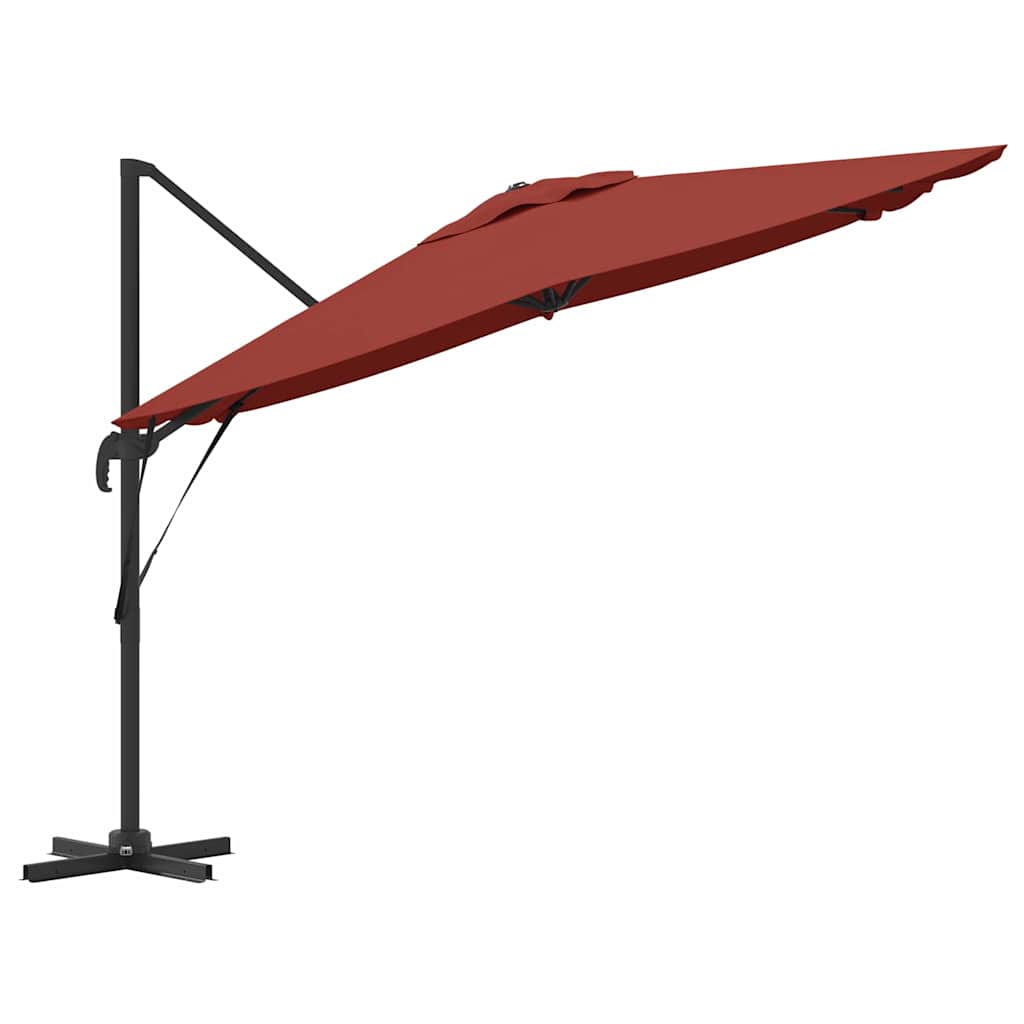 Roma Parasol Rød 286 x 284 x 265 cm Aluminium og Polyester