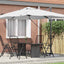 Parasol Sandfarvet 351 x 250 x 260 cm Polyester og Aluminium
