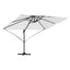 Parasol 351 x 250 x 260 cm Polyester og Aluminium Sandfarvet