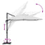 Parasol 351 x 250 x 260 cm Polyester og Aluminium Sandfarvet