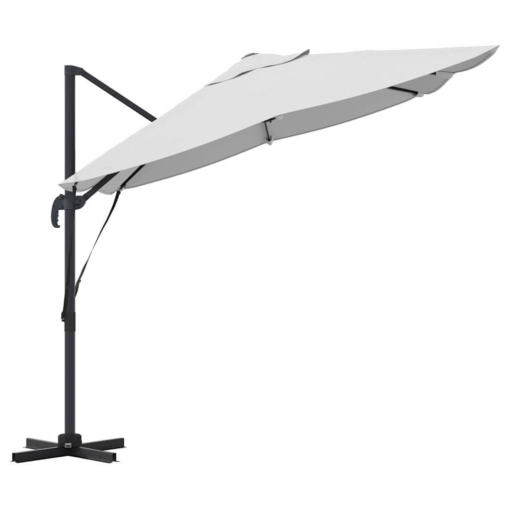 Parasol 351 x 250 x 260 cm Polyester og Aluminium Sandfarvet