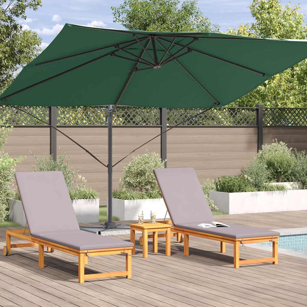 Parasol 351 x 250 x 260 cm Polyester og Aluminium Grøn