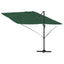 Parasol 351 x 250 x 260 cm Polyester og Aluminium Grøn