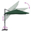 Parasol 351 x 250 x 260 cm Polyester og Aluminium Grøn