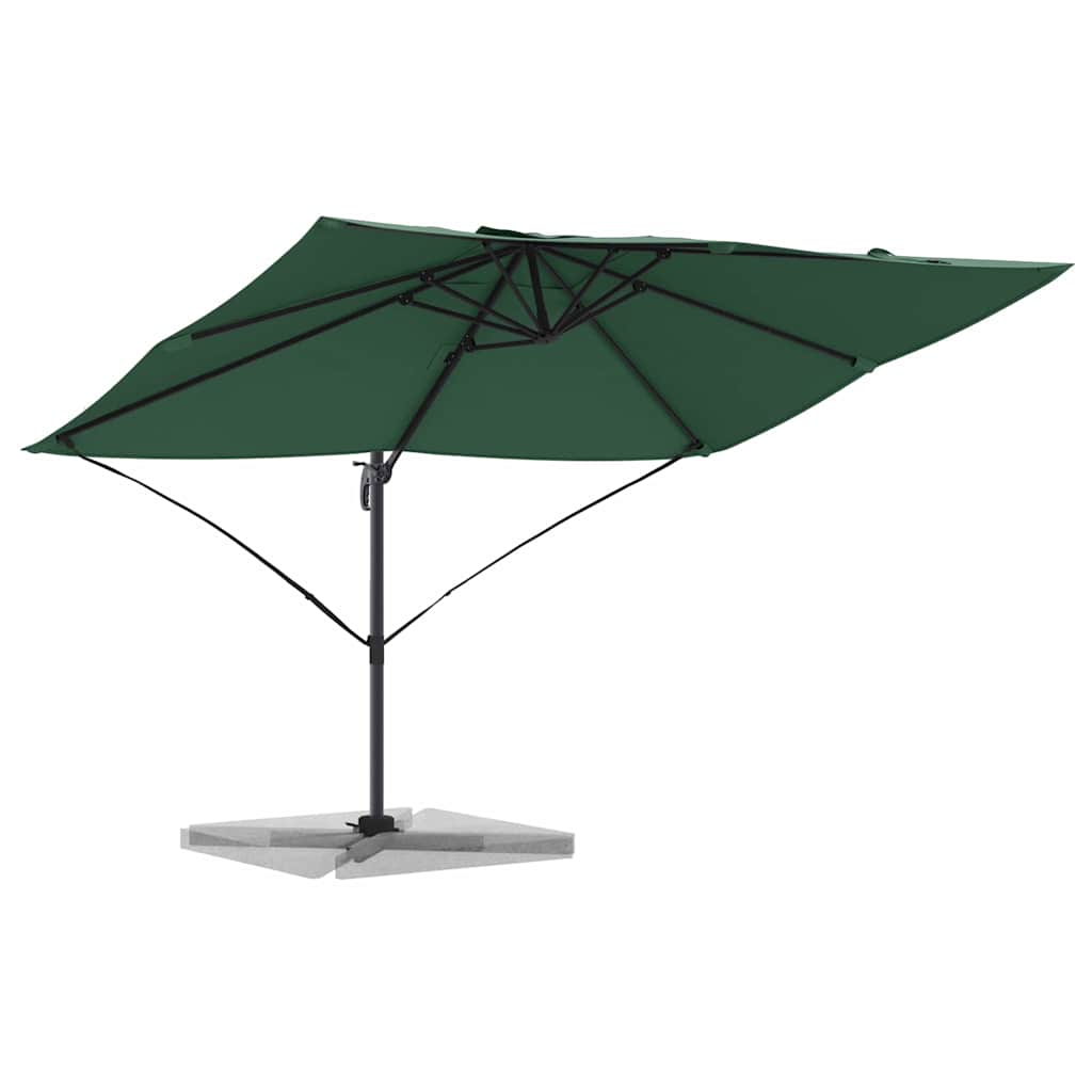 Parasol 351 x 250 x 260 cm Polyester og Aluminium Grøn