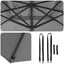 Parasol 351 x 250 x 260 cm Polyester og Aluminium Antracit