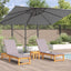 Parasol Antracit 351 x 250 x 260 cm Polyester og Aluminium
