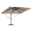 Parasol 351 x 250 x 260 cm Polyester og Aluminium Gråbrun