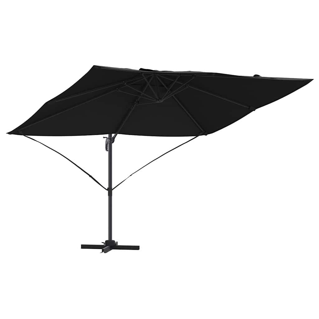 Parasol 351 x 250 x 260 cm Polyester og Aluminium Sort