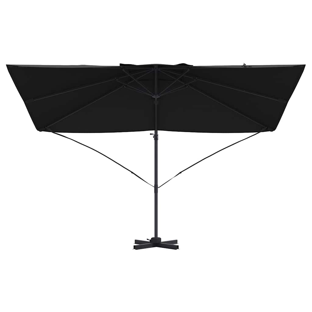 Parasol 351 x 250 x 260 cm Polyester og Aluminium Sort