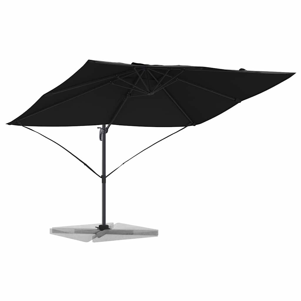 Parasol 351 x 250 x 260 cm Polyester og Aluminium Sort