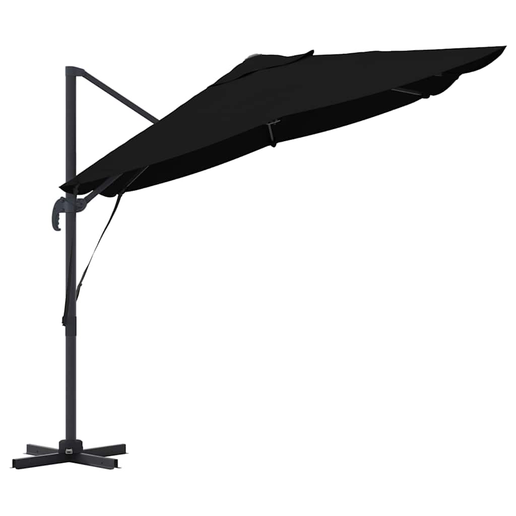 Parasol 351 x 250 x 260 cm Polyester og Aluminium Sort