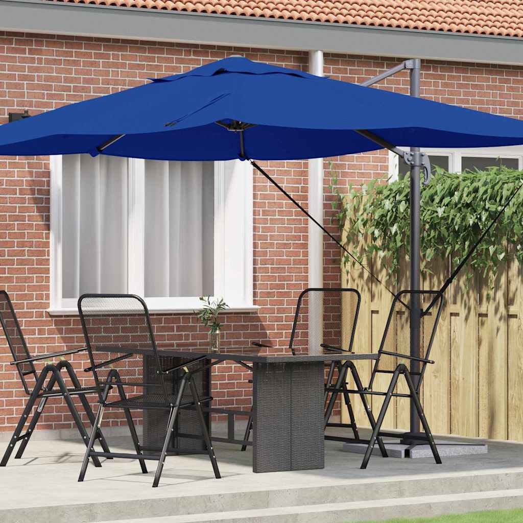 Parasol 351 x 250 x 260 cm Polyester og Aluminium Azurblå