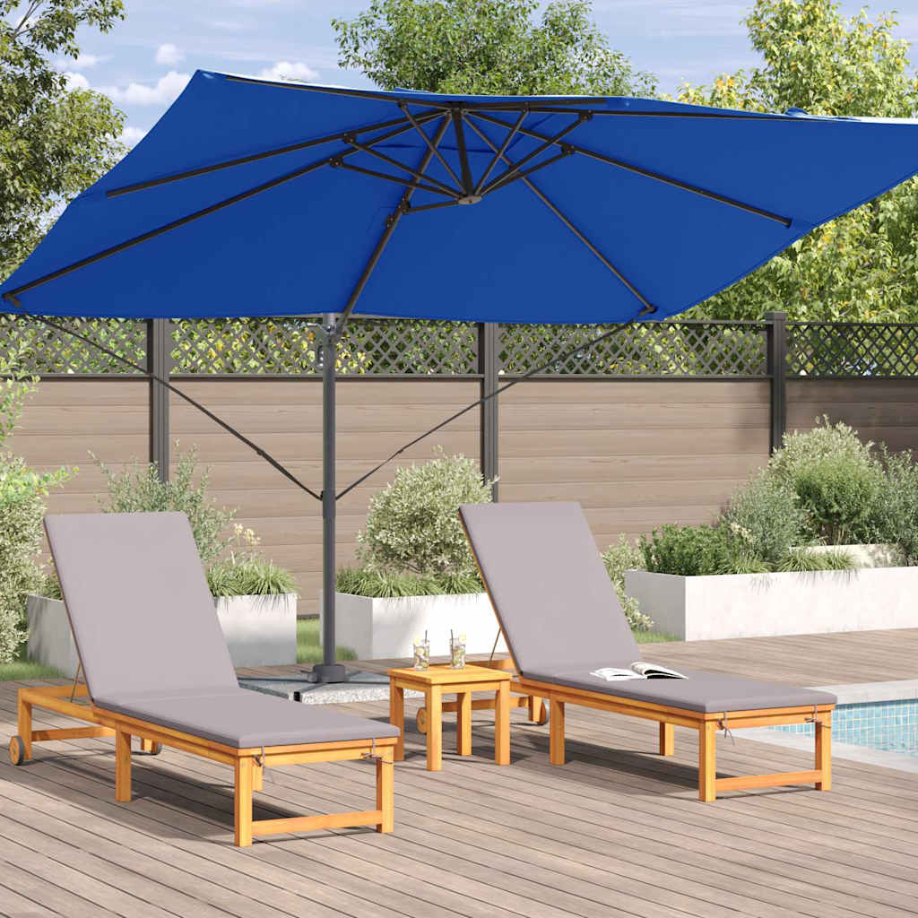 Parasol 351 x 250 x 260 cm Polyester og Aluminium Azurblå