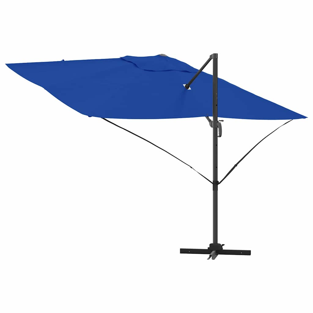 Parasol 351 x 250 x 260 cm Polyester og Aluminium Azurblå