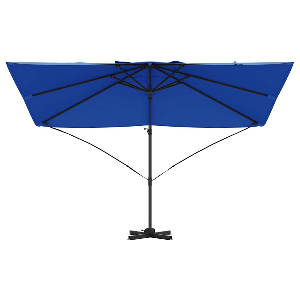 Parasol 351 x 250 x 260 cm Polyester og Aluminium Azurblå