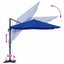 Parasol 351 x 250 x 260 cm Polyester og Aluminium Azurblå