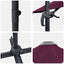 Parasol 351 x 250 x 260 cm Polyester og Aluminium Bordeaux Rød