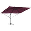 Parasol 351 x 250 x 260 cm Polyester og Aluminium Bordeaux Rød