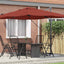 Parasol Terrakotta 351 x 250 x 260 cm Polyester og Aluminium