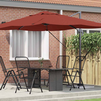 Parasol Terrakotta 351 x 250 x 260 cm Polyester og Aluminium