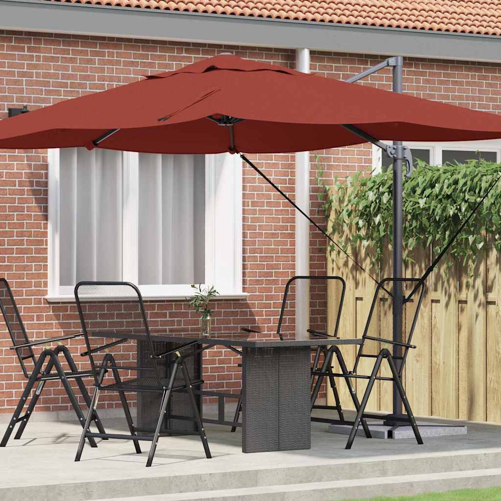 Parasol 351 x 250 x 260 cm Polyester og Aluminium Terrakotta