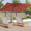 Parasol Terrakotta 351 x 250 x 260 cm Polyester og Aluminium