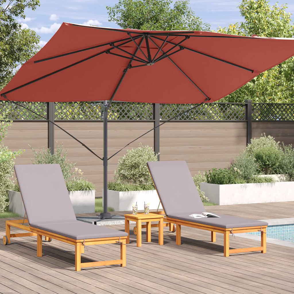 Parasol 351 x 250 x 260 cm Polyester og Aluminium Terrakotta