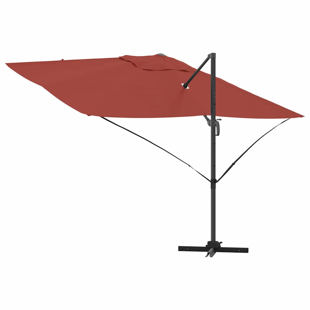 Parasol 351 x 250 x 260 cm Polyester og Aluminium Terrakotta