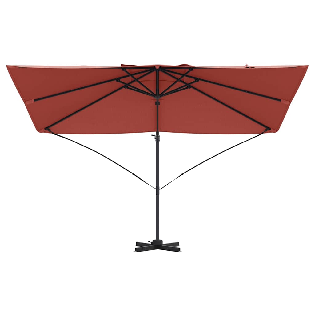 Parasol 351 x 250 x 260 cm Polyester og Aluminium Terrakotta