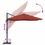 Parasol Terrakotta 351 x 250 x 260 cm Polyester og Aluminium