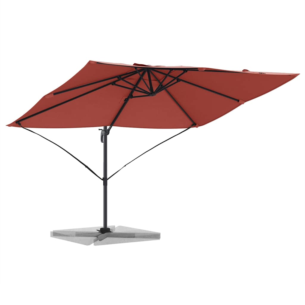 Parasol 351 x 250 x 260 cm Polyester og Aluminium Terrakotta