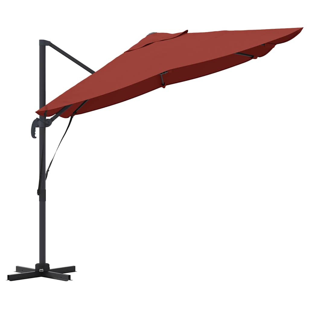 Parasol 351 x 250 x 260 cm Polyester og Aluminium Terrakotta