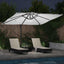 Roma Parasol Beige 286 x 284 x 270 cm Aluminium og Polyester