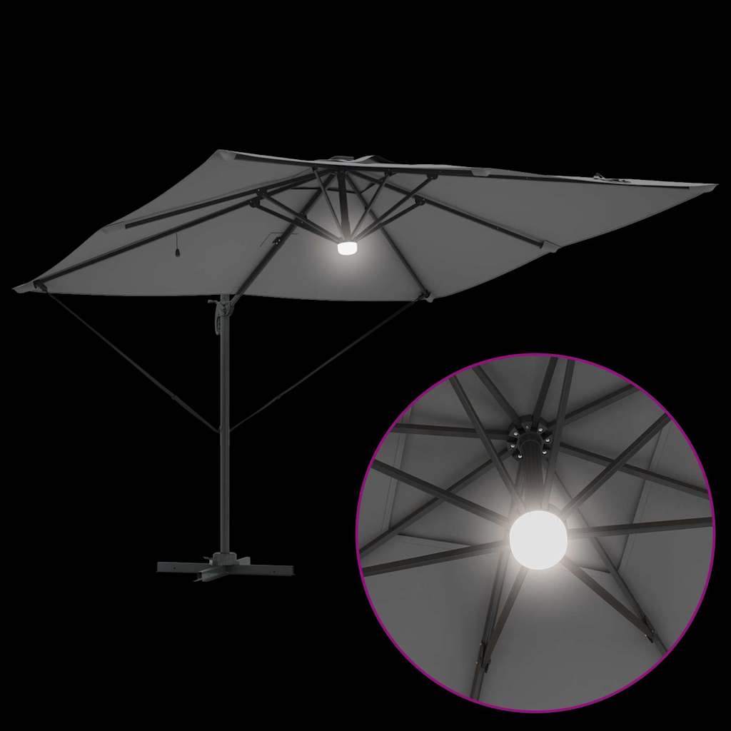 Roma Parasol Antracit 286 x 284 x 270 cm Aluminium og Polyester