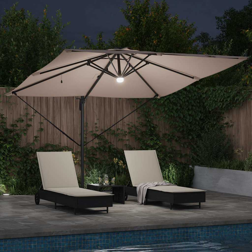 Roma Parasol 286 x 284 x 270 cm Aluminium og Polyester