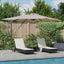 Roma Parasol 286 x 284 x 270 cm Aluminium og Polyester