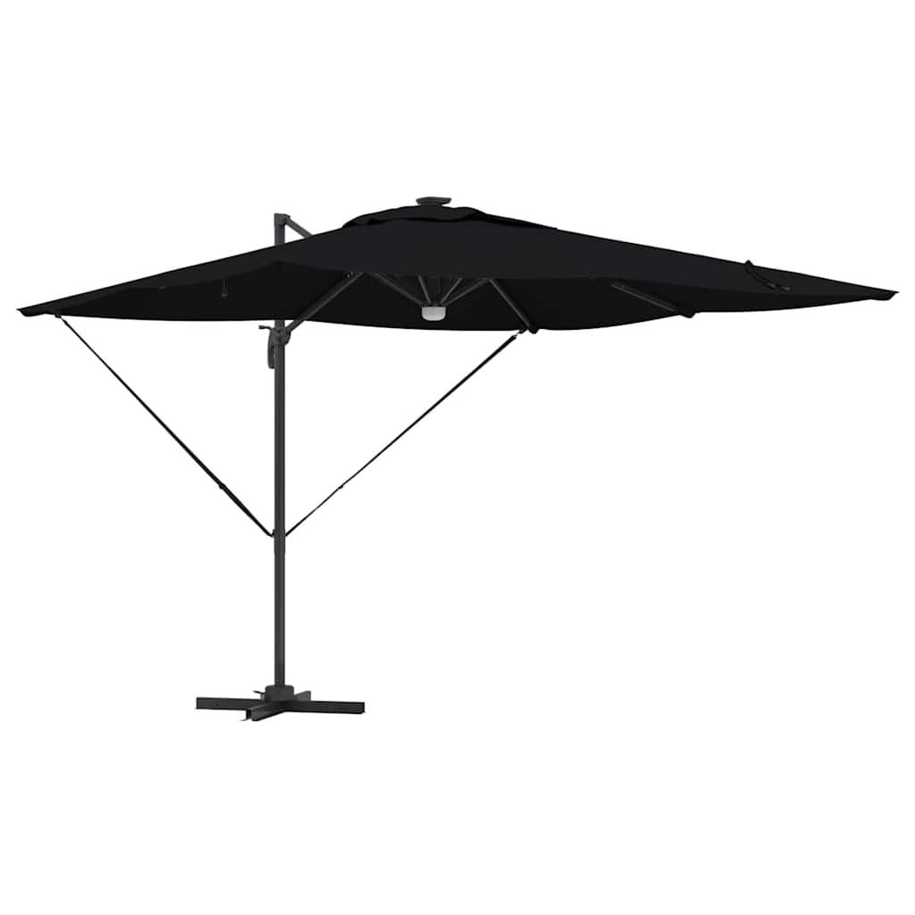 Roma Parasol Sort 286 x 284 x 270 cm Aluminium og Polyester