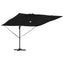 Roma Parasol Sort 286 x 284 x 270 cm Aluminium og Polyester
