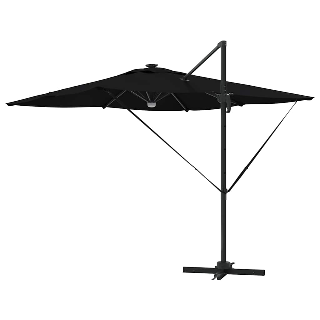 Roma Parasol Sort 286 x 284 x 270 cm Aluminium og Polyester