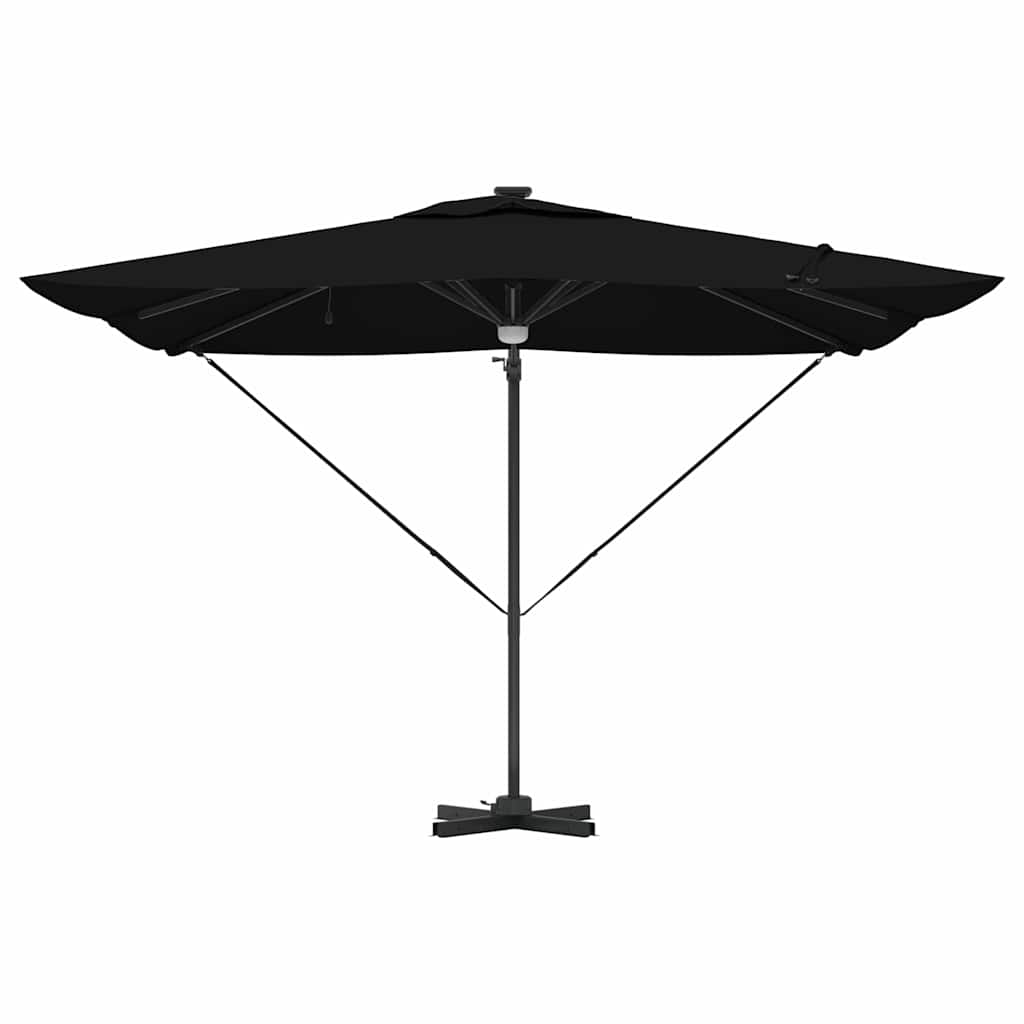 Roma Parasol Sort 286 x 284 x 270 cm Aluminium og Polyester