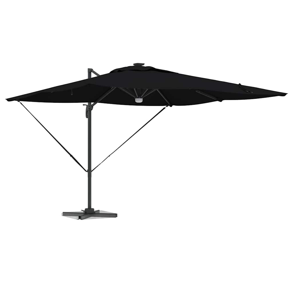 Roma Parasol Sort 286 x 284 x 270 cm Aluminium og Polyester