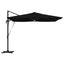 Roma Parasol Sort 286 x 284 x 270 cm Aluminium og Polyester