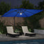 Roma Parasol Blå 286 x 284 x 270 cm Aluminium og Polyester