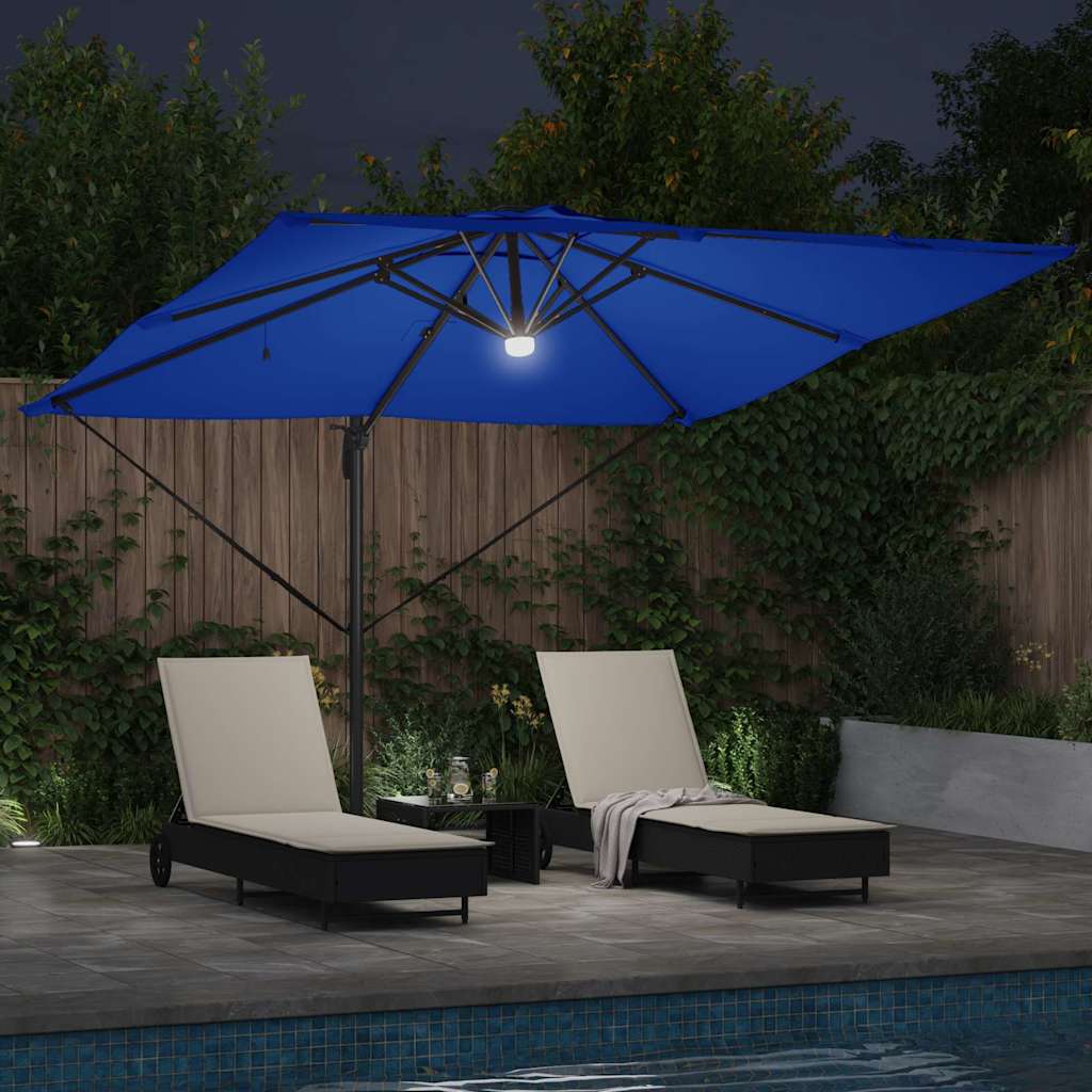 Roma Parasol Blå 286 x 284 x 270 cm Aluminium og Polyester