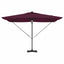 Roma Parasol Rød 286 x 284 x 270 cm Aluminium og Polyester