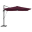 Roma Parasol Rød 286 x 284 x 270 cm Aluminium og Polyester