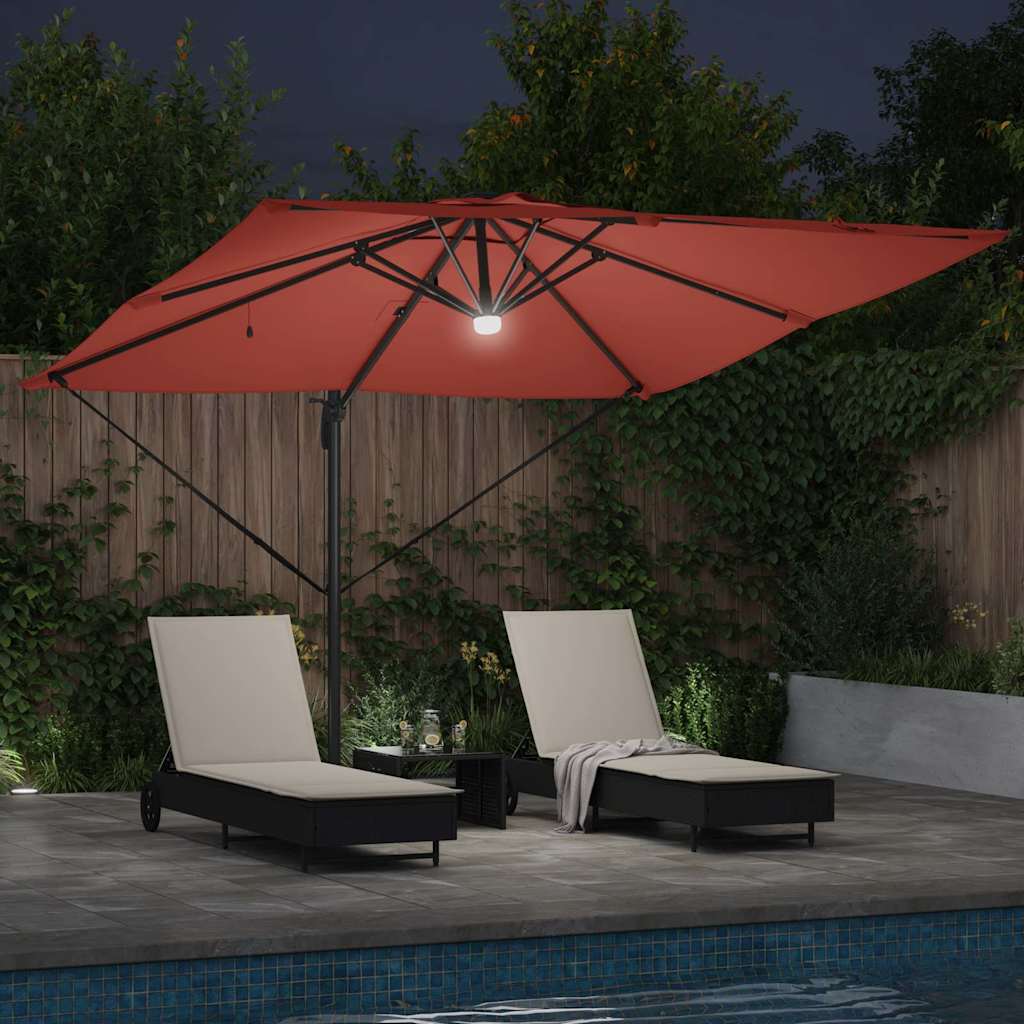 Roma Parasol Rød 286 x 284 x 270 cm Aluminium og Polyester